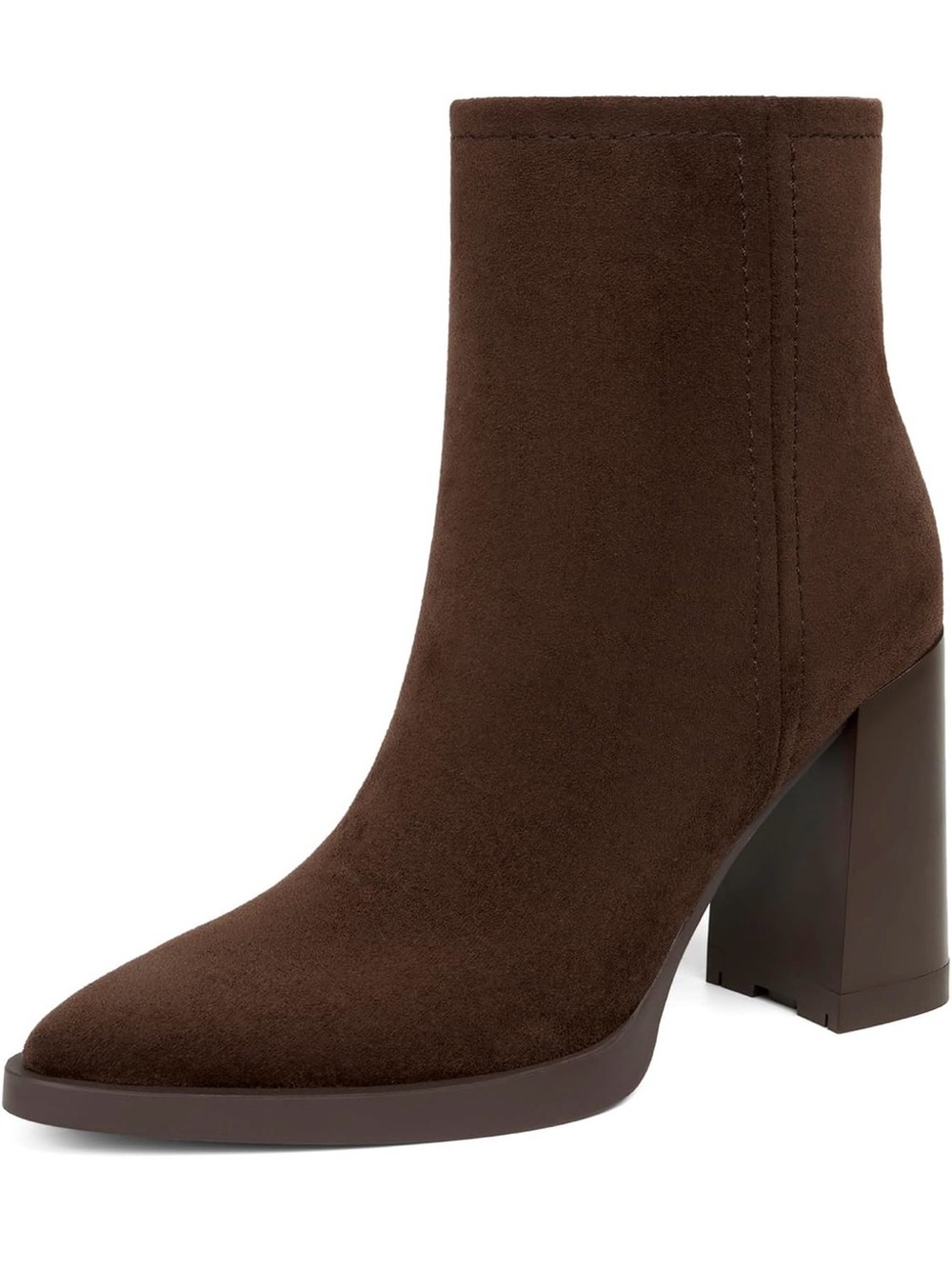 Women's high-heeled, pointed-toe ankle boots